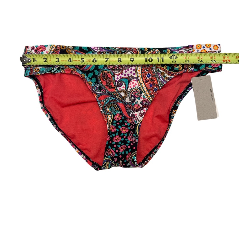 Kenneth Cole Reaction Colorful Paisley Bikini Bottom - Picture 3 of 3